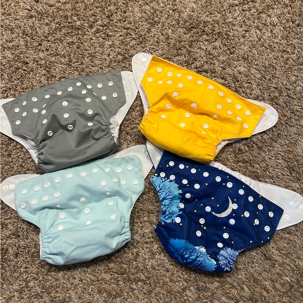 Reusable Cloth Diapers- 4 pack